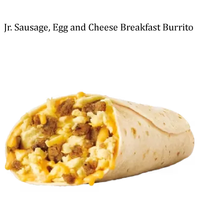 Jr. Sausage Egg and Cheese Breakfast Burrito