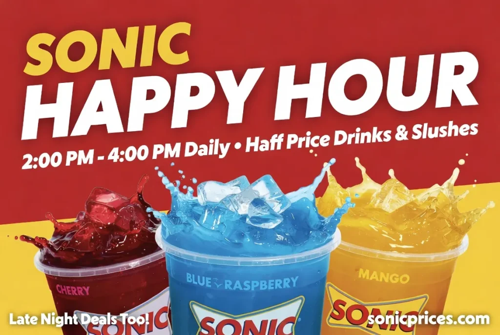Sonic Happy Hour 2026: Menu, Deals, and Prices 1 sonic happy hour menu