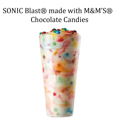 SONIC Blast® made with M&M’S® Chocolate Candies