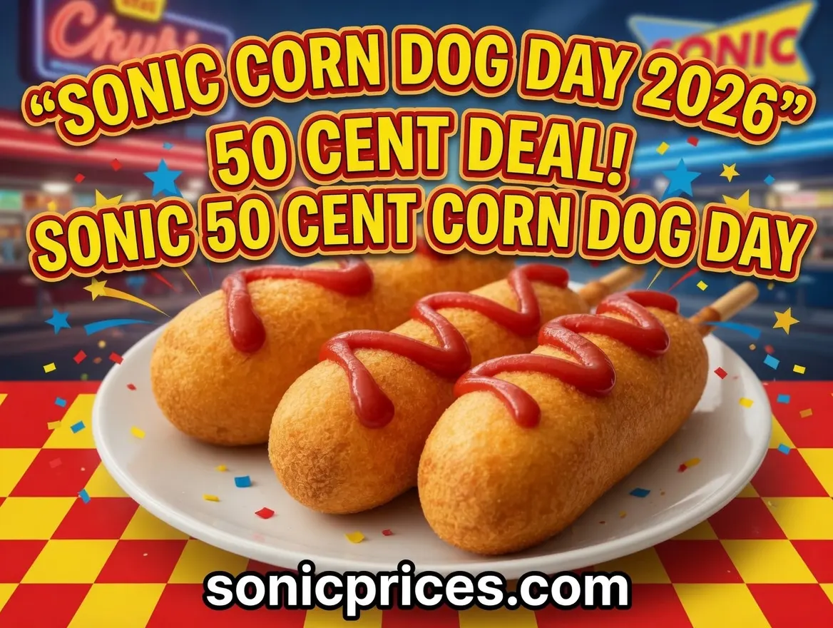 Sonic Corn Dog Day 2026 2 sonic 50 cent corn dog day