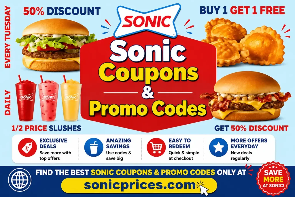 Sonic Promo Codes 2026: Best Working Deals, Coupons & App Offers Right Now 1 Sonic Promo Codes