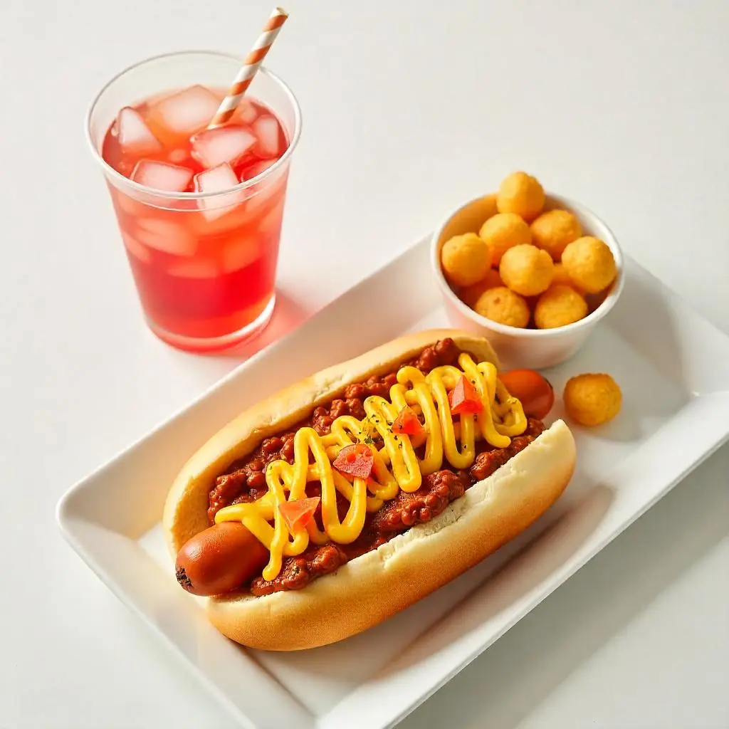 coney hot dog sonic | Chili Cheese Coney + tater tots + cherry limeade.