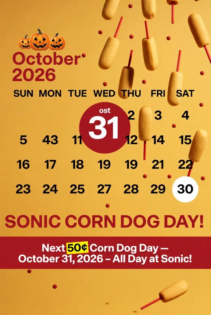 When Is the Next 50 Cent Corn Dog Day at Sonic in 2026? Your Ultimate Guide to Sonic Corn Dog Deals 2 when is 50 cent corn dog day at sonic