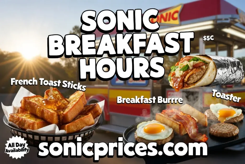 Sonic Breakfast Hours: What Time Does Sonic Serve Breakfast? 1 Sonic Breakfast Hours - Sonicprices.com