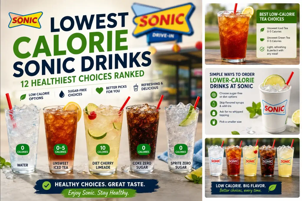 Lowest Calorie Sonic Drinks: 12 Healthiest Choices Ranked (2026) 1 Lowest Calorie Sonic Drinks - sonicprices