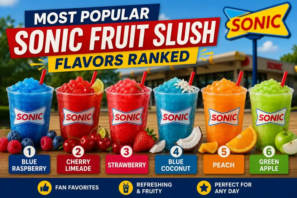 Best Sonic Slush Flavors (2026): Top 15 Sonic Slushes Ranked 2 Most Popular Sonic Fruit Slush Flavors Ranked